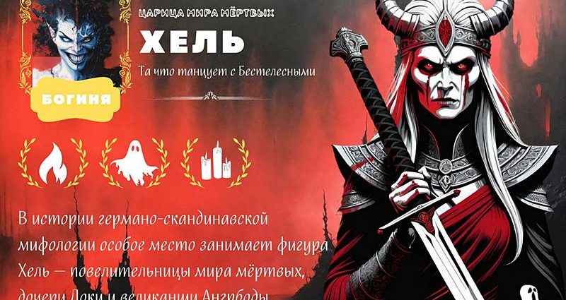 Богиня Хель арт иллюстрация