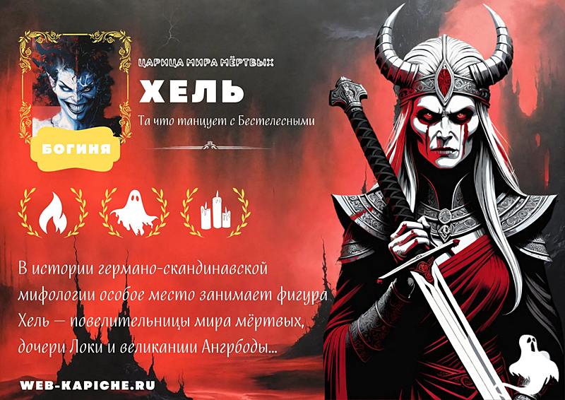 Богиня Хель арт иллюстрация