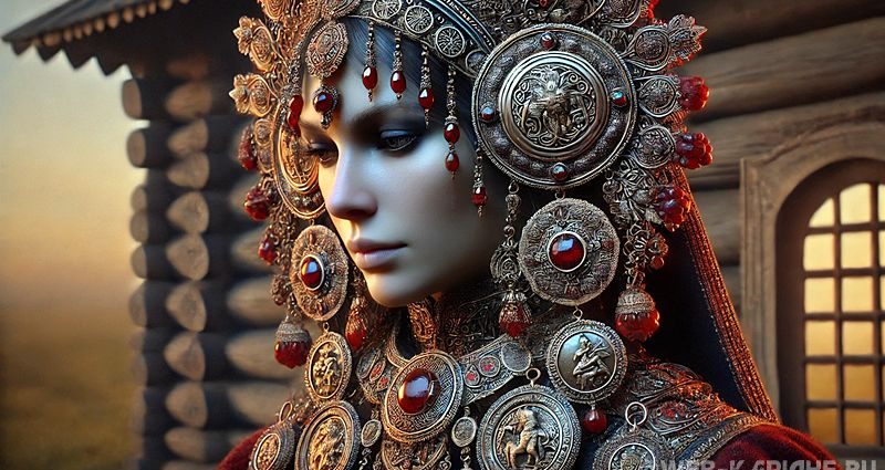 Рясны древнерусские украшения арт иллюстрация