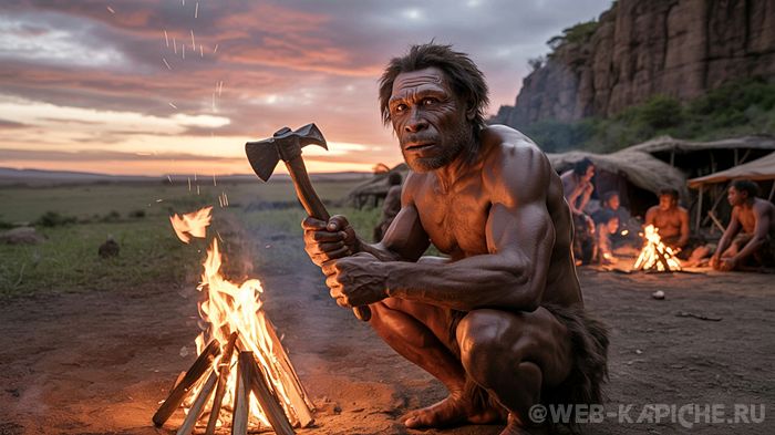 Стоянка древнего человека Homo erectus