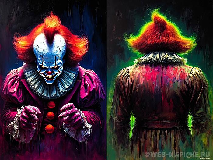 Клоун Пеннивайз рисунок