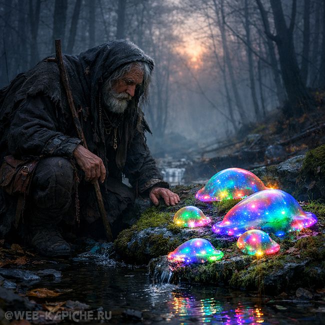 Страшная история со слаймами иллюстрация