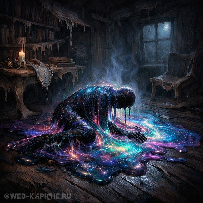 Арт для рассказа ужасов Страшная история со слаймами