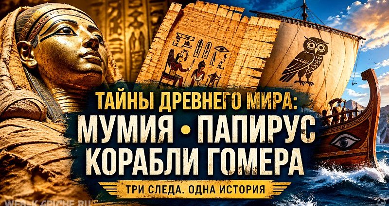 Мумия, папирус, корабли Гомера