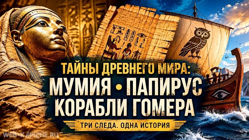 Мумия, папирус, корабли Гомера