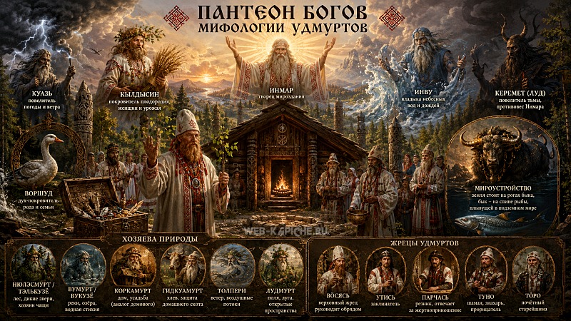 Пантеон богов мифологии удмуртов